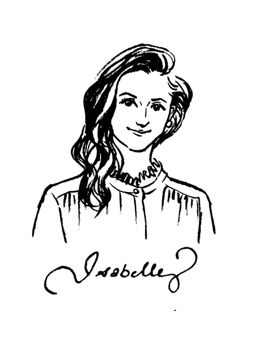 A6 Custom Place Card – B&W Guest Portrait and Handwritten First Name